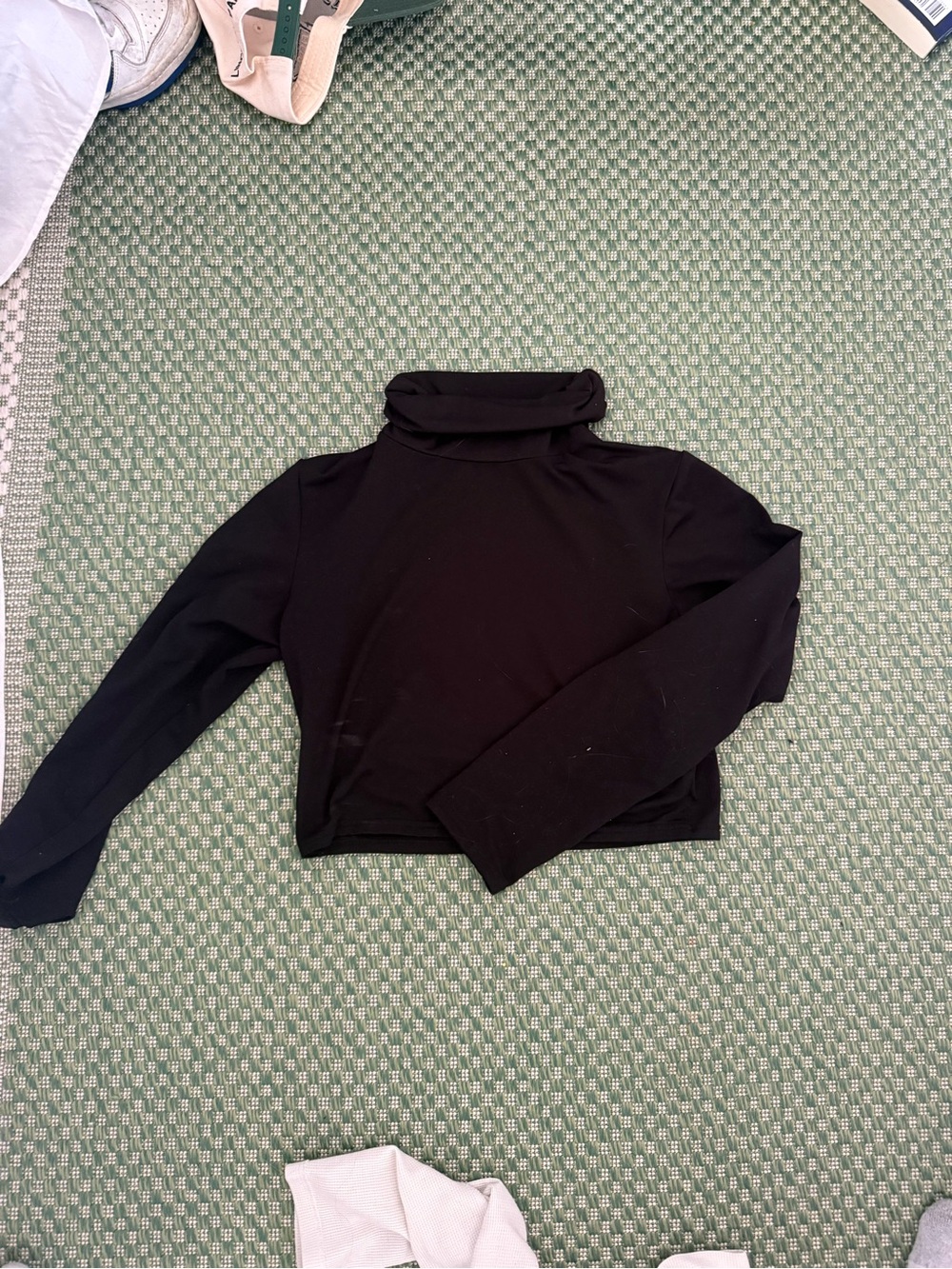 Black Turtleneck Crop Top and Cream Crop Top BUNDLE ($20 for both!)